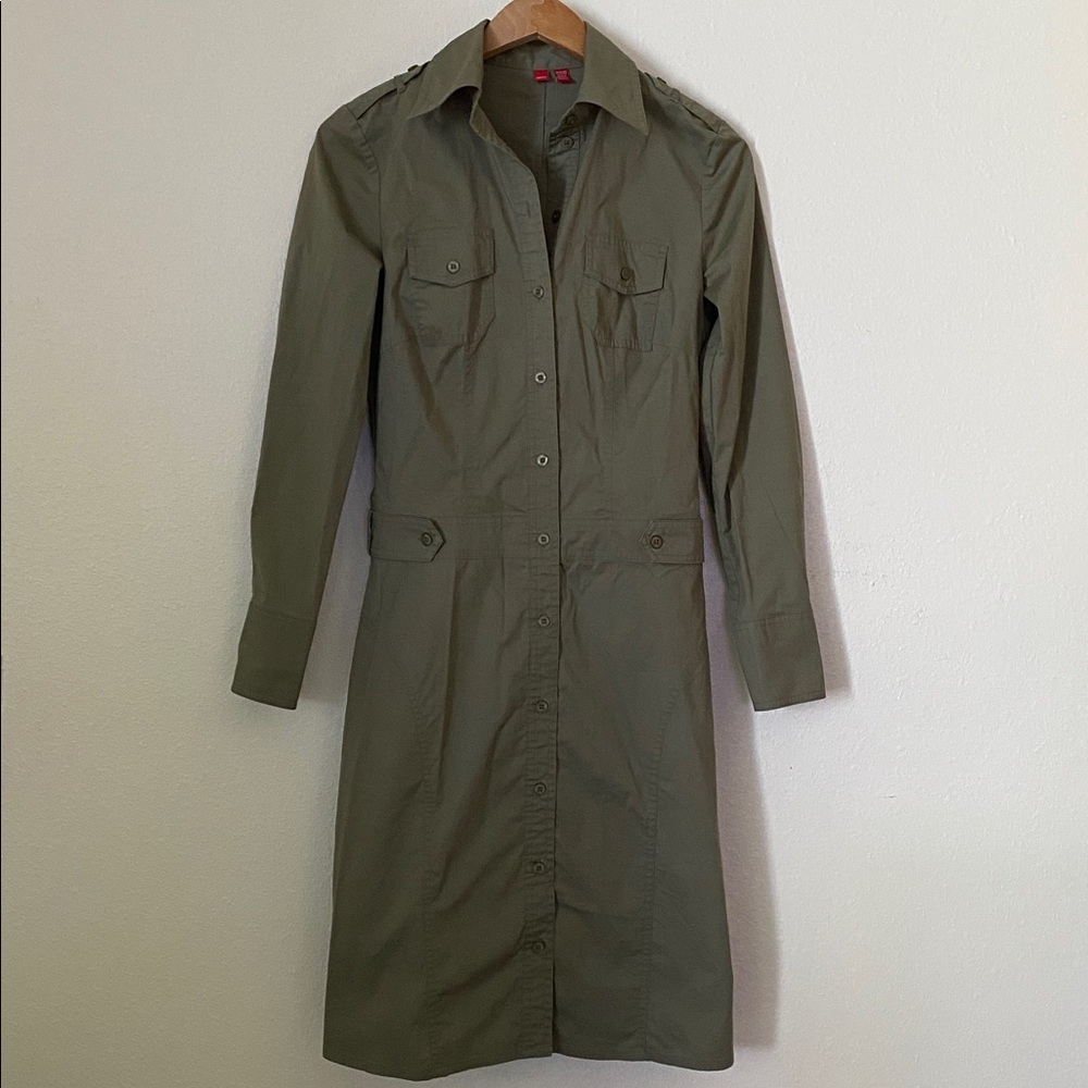 Vintage Esprit Shirtdress Army Green US 2